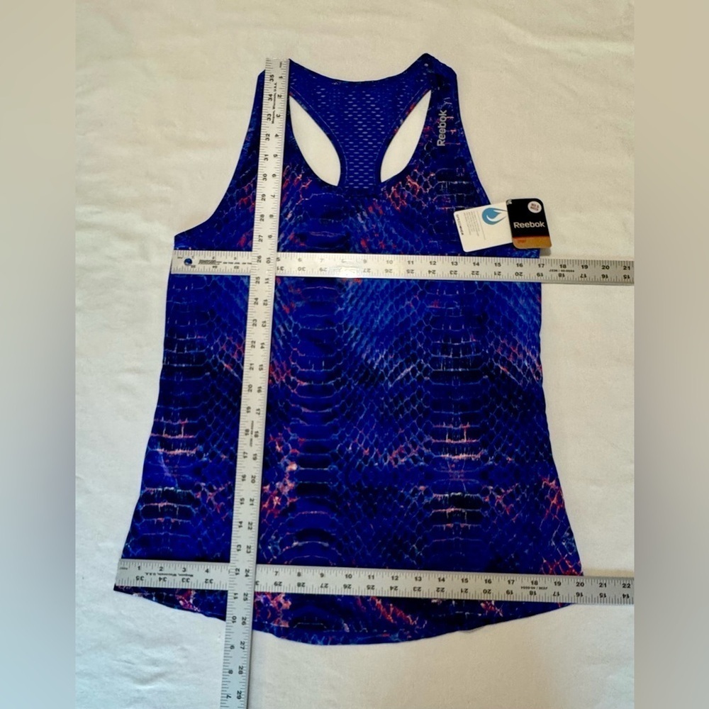Reebok Blue & Pink Patterned Racerback Tank Top - Picture 7 of 7
